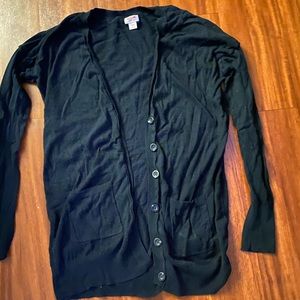 black cardigan